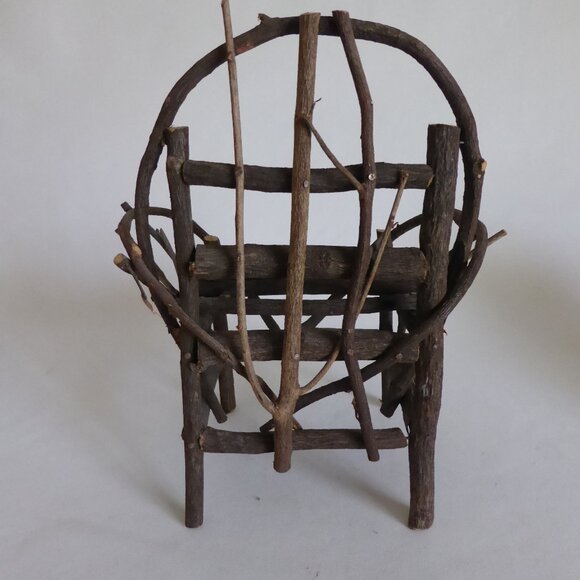 VINTAGE ECHOES OF THE PAST MOHAIR JOINTED TEDDY BEAR WICKER CHAIR - Picture 14 of 16